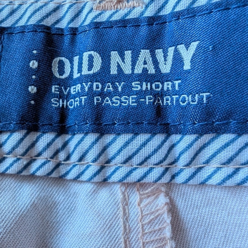 Old Navy Everyday Shorts Peach White Lemon Citrus Print Womens 8 Preppy Pastel - Picture 6 of 7
